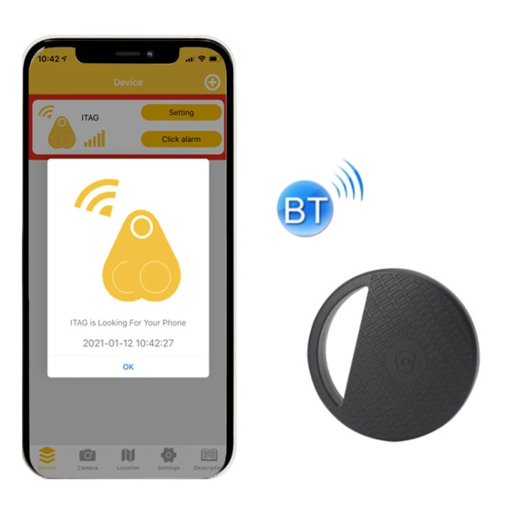 HYC-S9 2 PCS Round Bluetooth Object Finder Mobile Phone Tracking Locator Anti-Lost Two-Way Alarm, Black, White, Blue, Green, Pink, Red HYC-S9 2 PCS Round Bluetooth Object Finder Mobile Phone Tracking Locator Anti-Lost Two-Way Alarm, Black, White, Blue, Green, Pink, Red